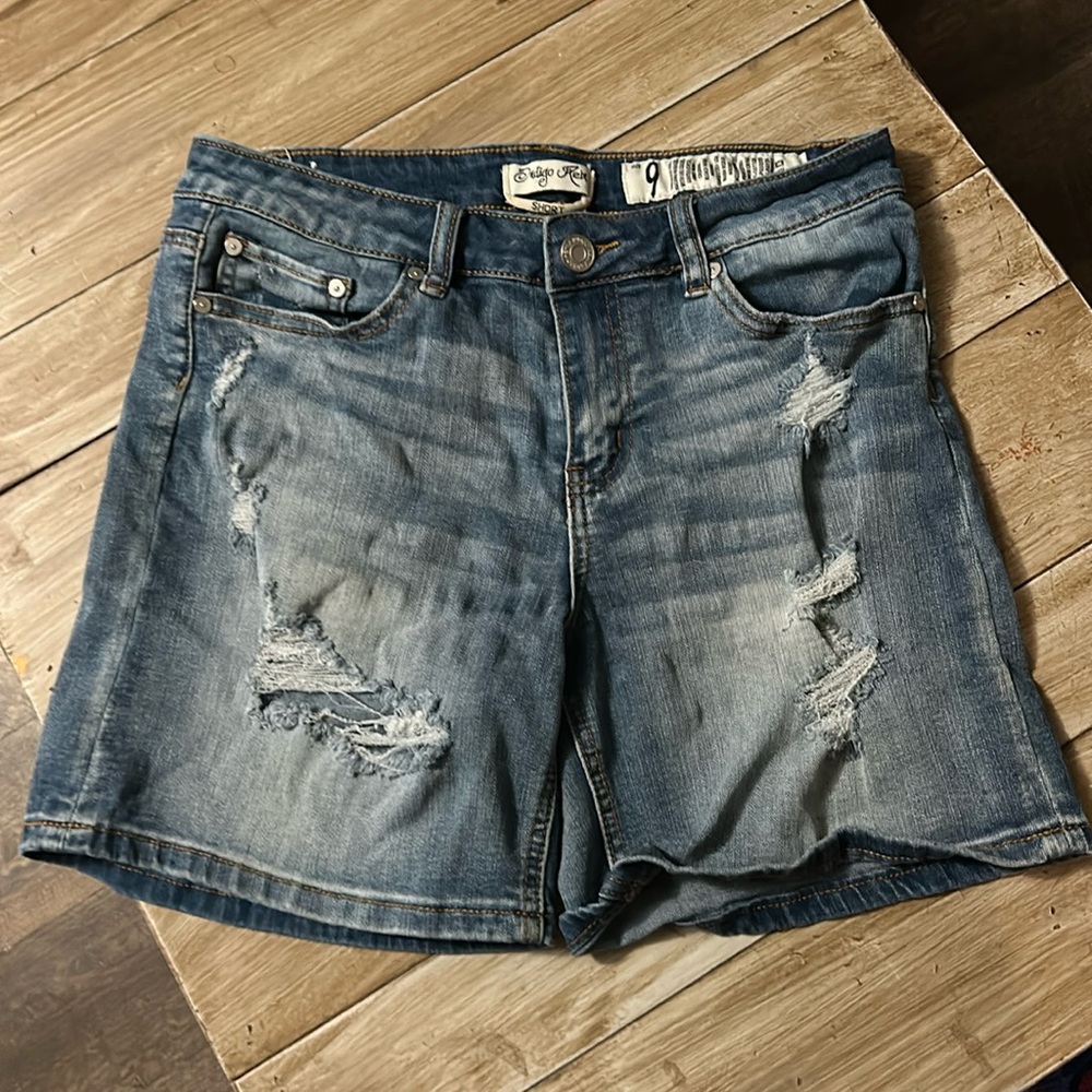 Indigo Rein Distressed Jean Shorts Boyfriend Women’s‎ Junior’s Size 9